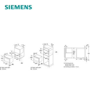 Siemens 西門子 BE732L1B1B 21公升 嵌入式微波燒烤爐